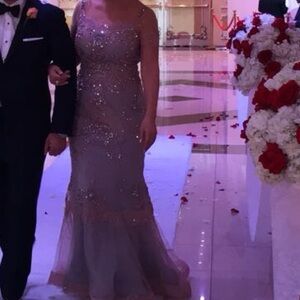 Elegant Gray Evening Gown